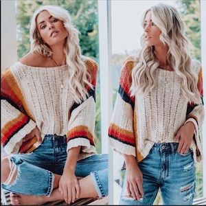 Vici Grand Canyon Rainbow Striped Sweater